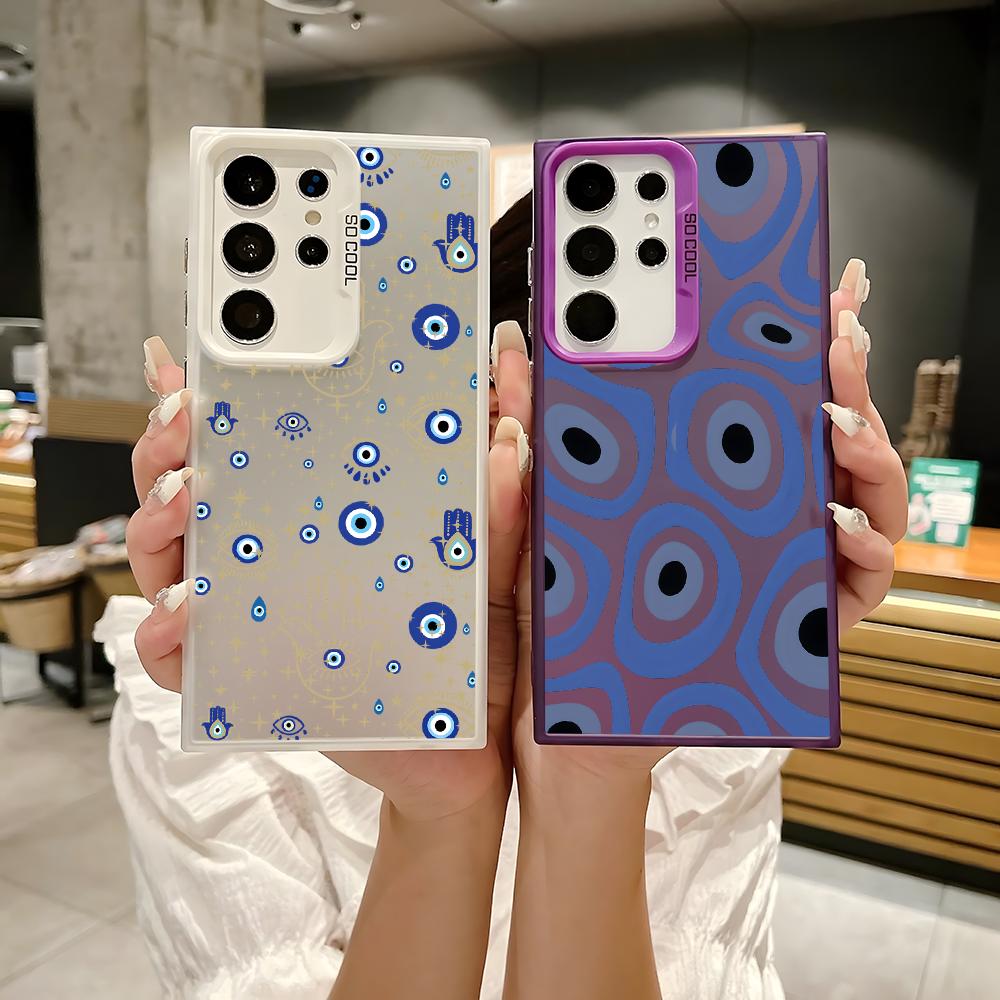 Matte Pc Case - Evil Eye Hamsa Pattern Phone Case